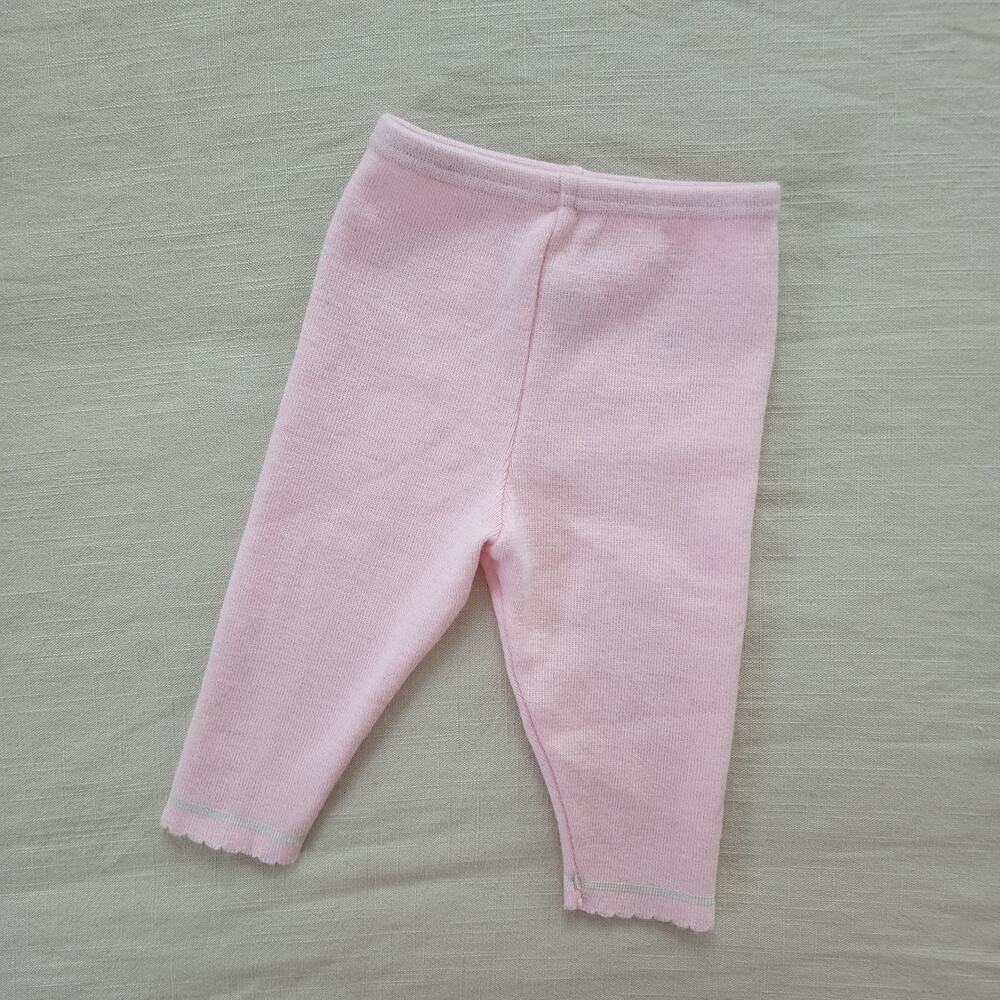 Vintage Pastel Pink Knit Pants 12 months